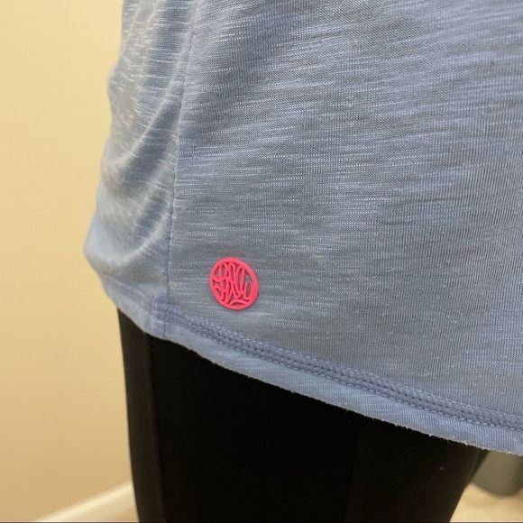 Lilly Pulitzer Womens Luxletic Corinna Tee periwinkle , slub knit size XS - Picture 7 of 9